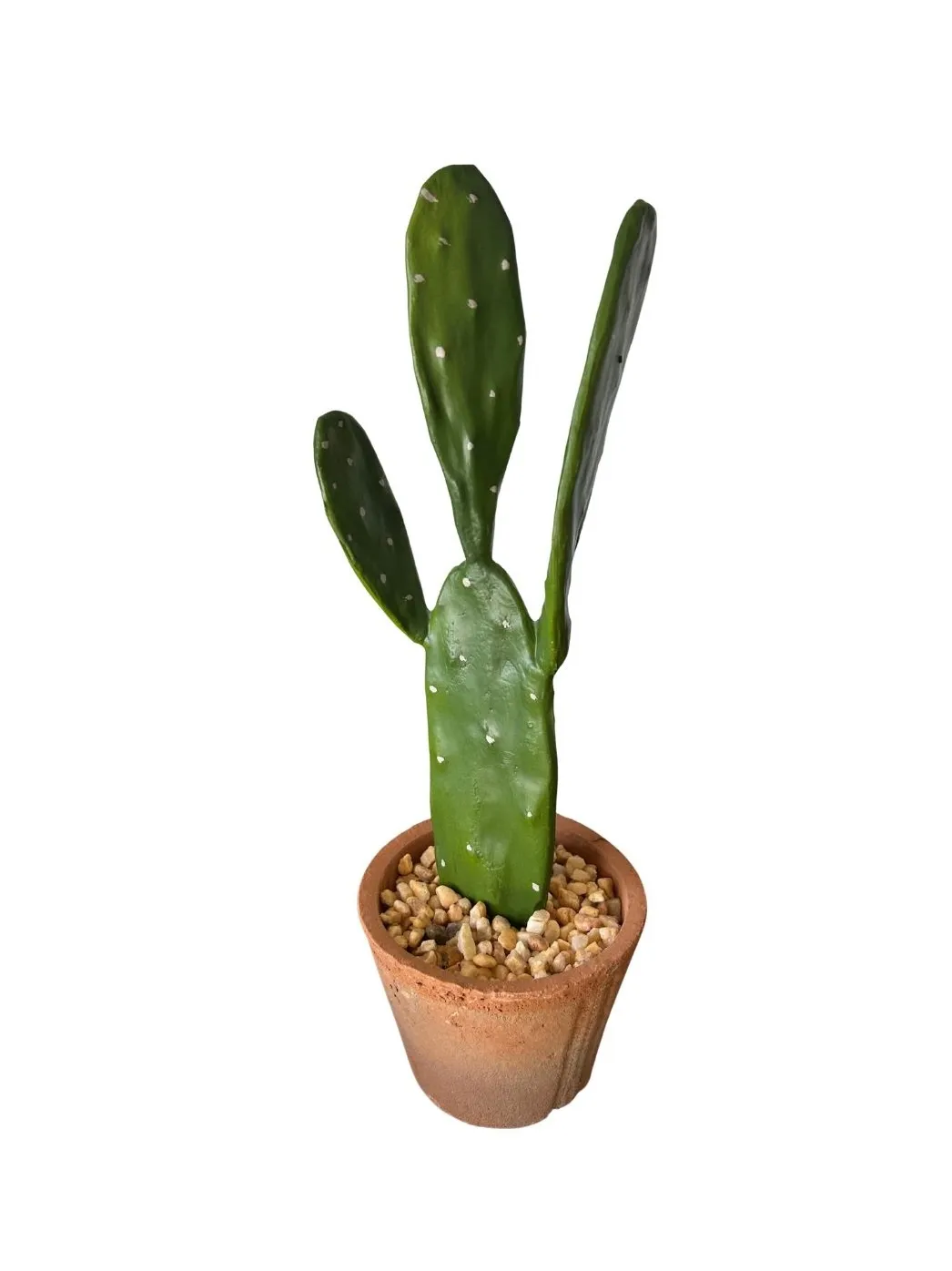 Faux Dark Green Paddle Cactus