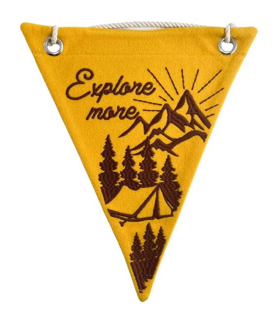 Yellow Felt Camp Pennant/Small