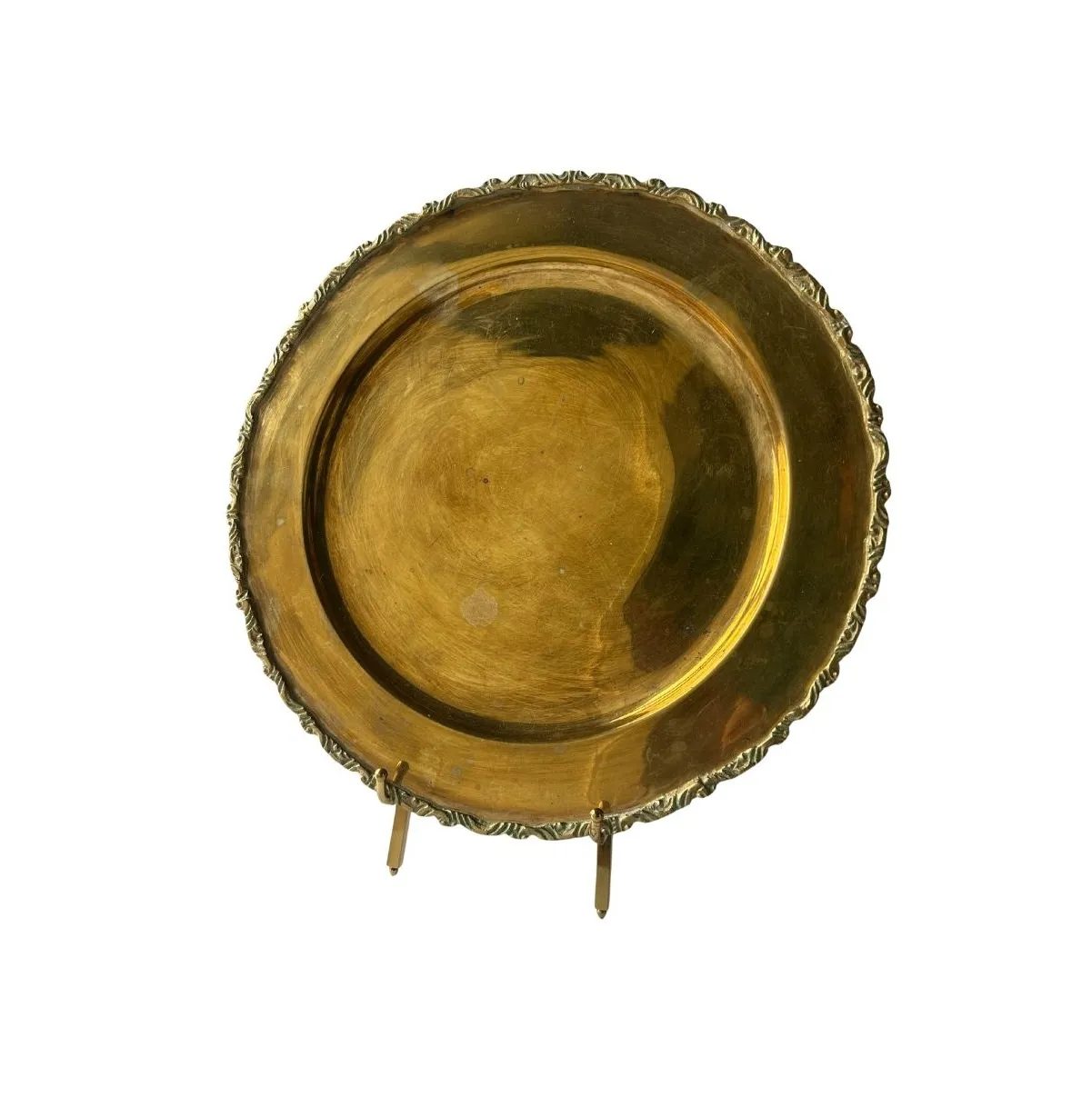 Gold Ornate Metal Dinner Plate