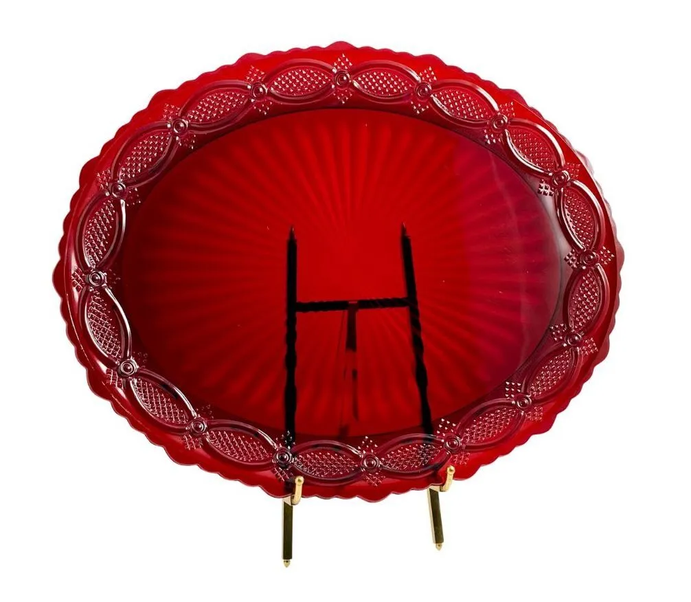 Red Glass Plate/Various