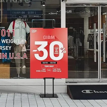 Poster Sign For Display Ajustible Pedestal Stand 