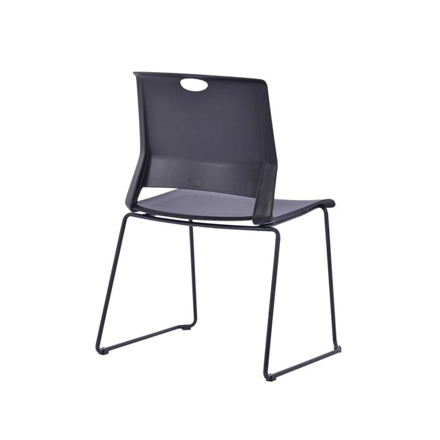 Plastic Stackable Chair - Black