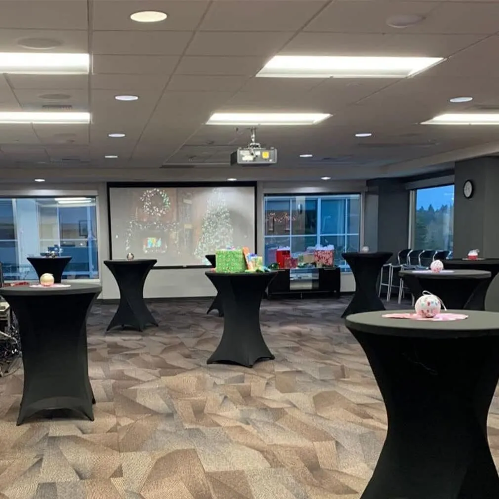 36x43 Inch Spandex Cocktail Table Covers for Round Tables (Black)