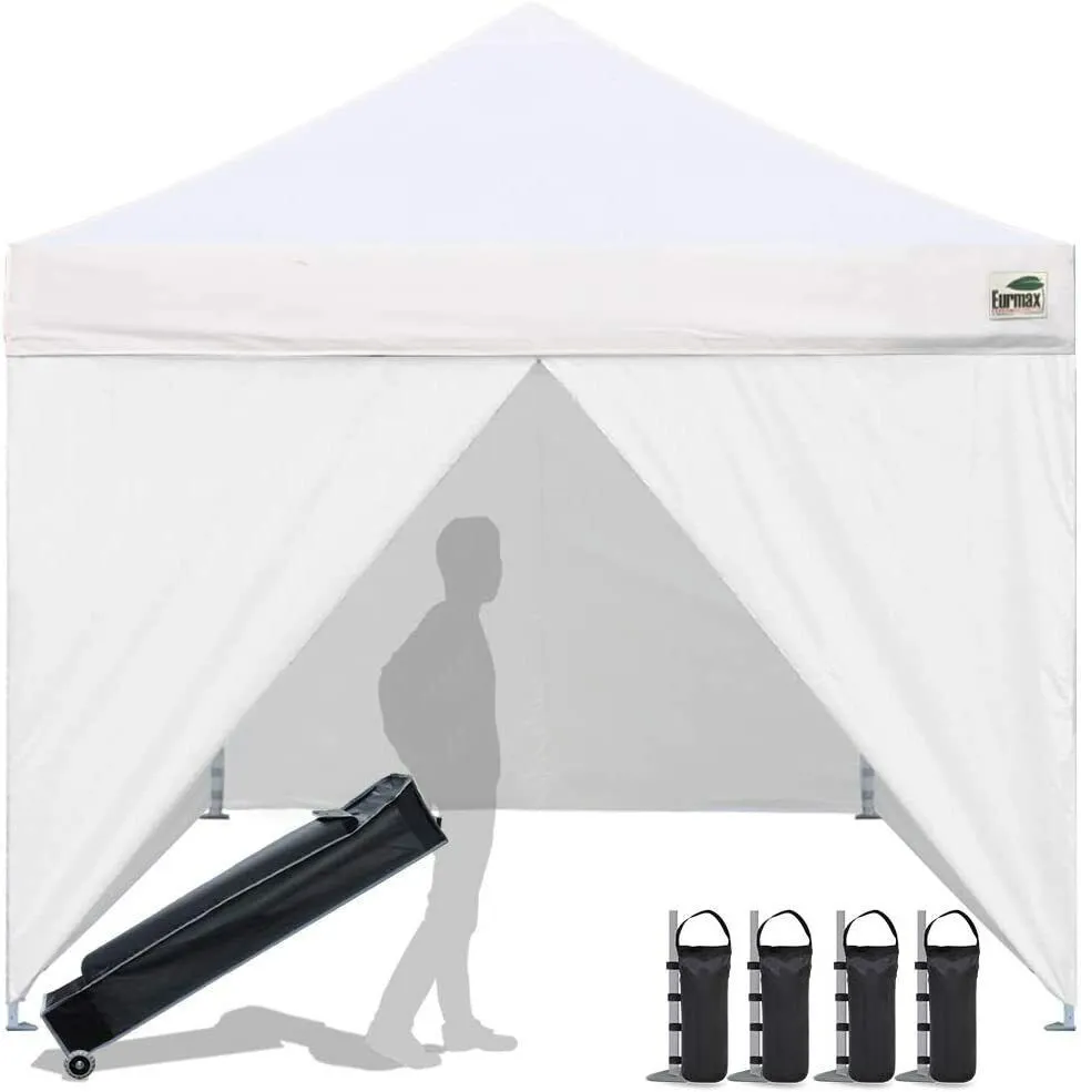 Pop Up White Side Wall Zipper Door  10 x 10