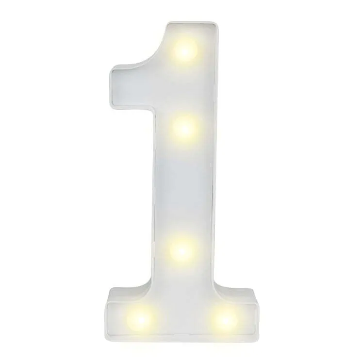3' Marquee Light Up Number "1""