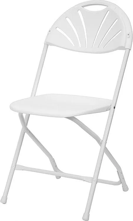 White Fan back Chair