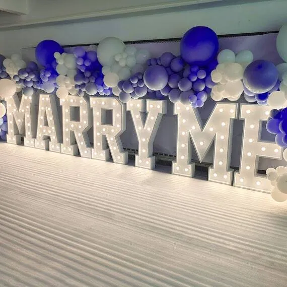 3' Marquee Light Up Word "Marry Me"