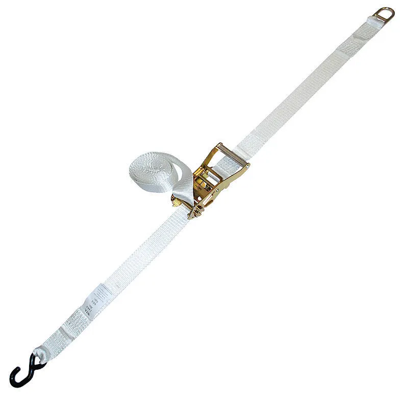 18 Foot White Ratchet tie Downs