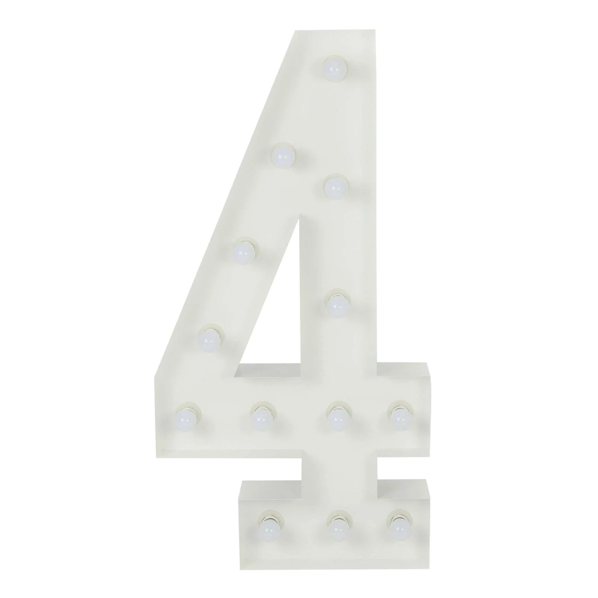 3' Marquee Light Up Number "4"