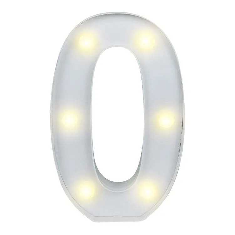 3' Marquee Light Up Number "0"
