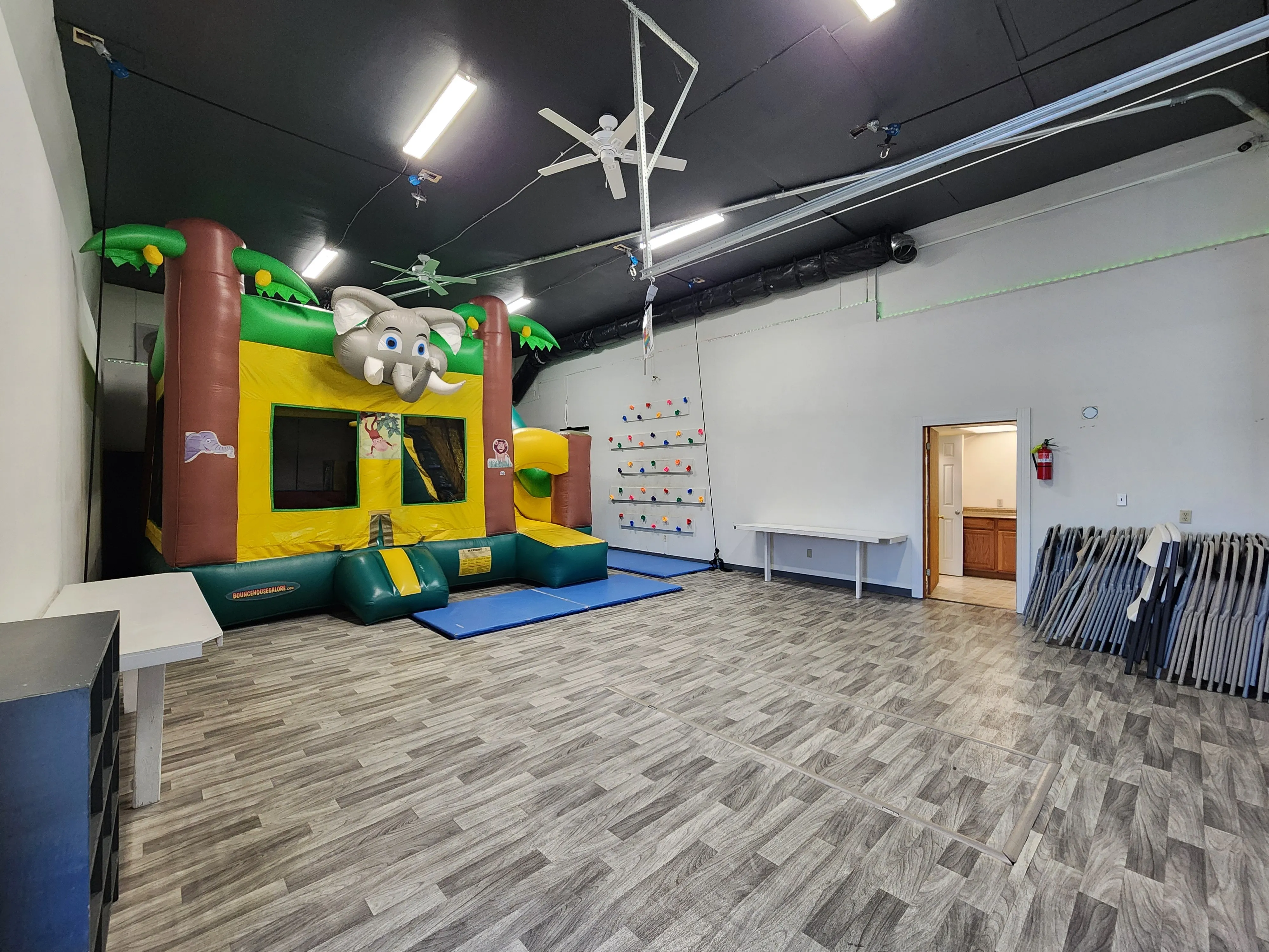Party room with Jungle bouncer
