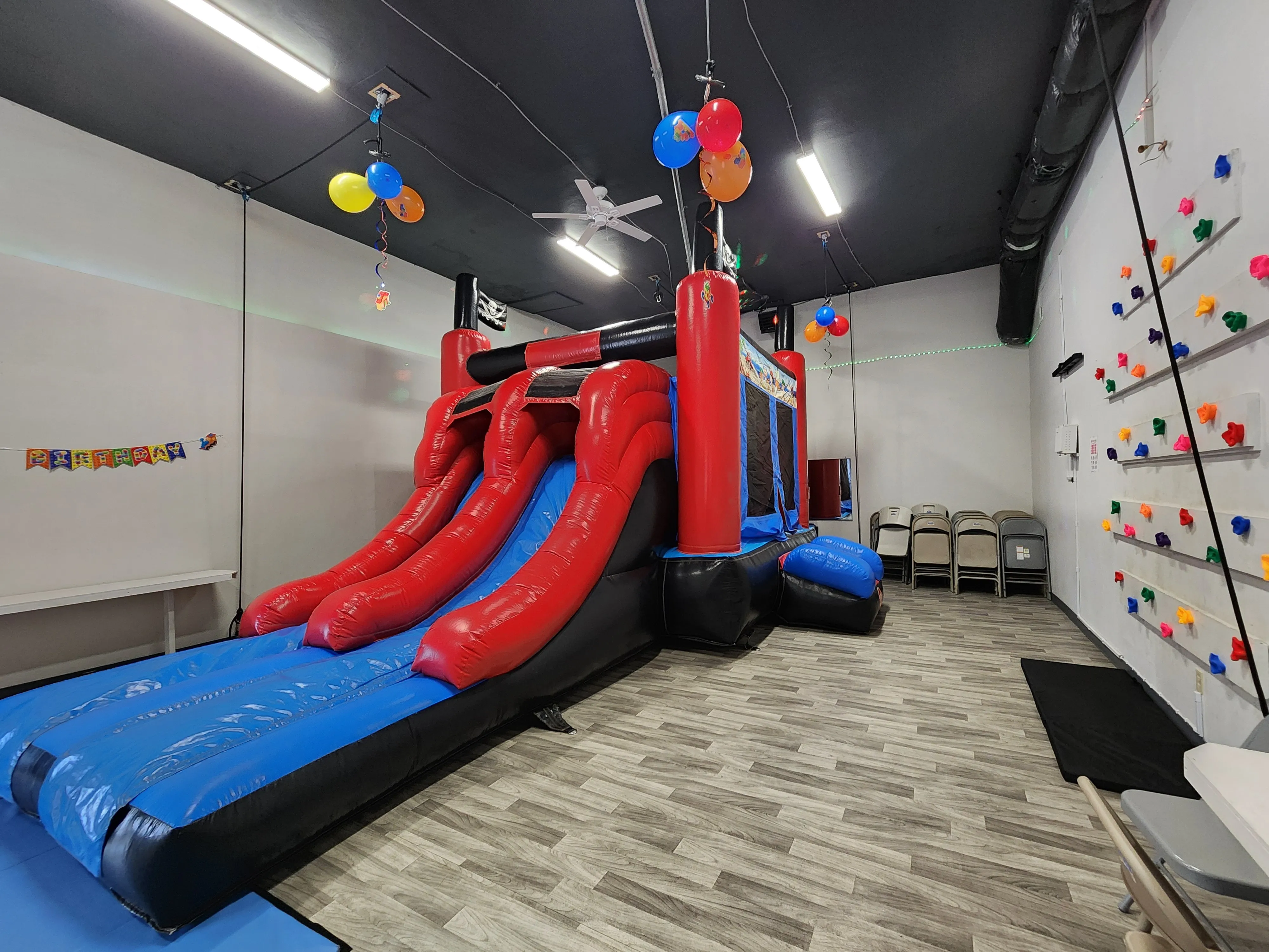 Party room with Pirate bouncer