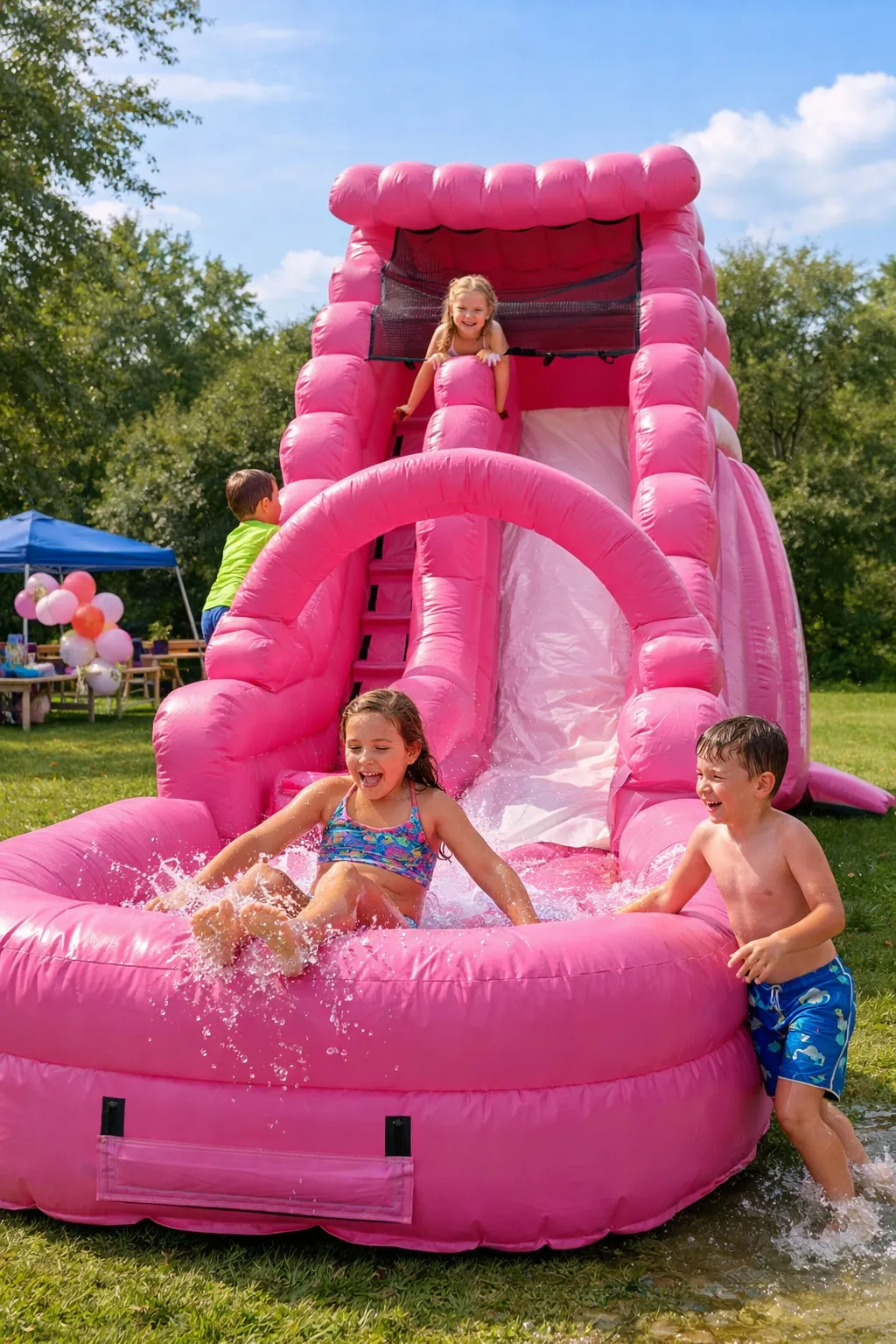 The "Barbie" 18ft slide. Wet or Dry.