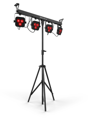 4BARLTBT Barre de 4 projecteurs LED RGB Bluetooth et DMX sur pied