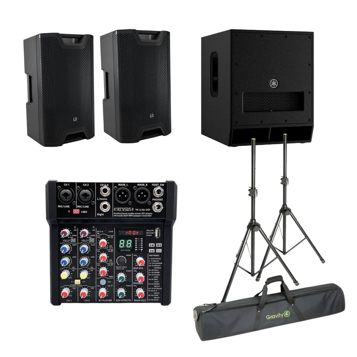 PACK ENCEINTES SONO 100 PERSONNES