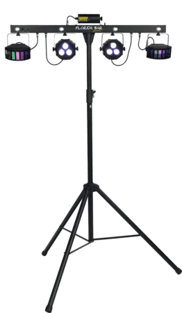 PACK 2 Derbys multifaisceaux + 2 projecteurs leds RGB + Strobe + Laser bicolore