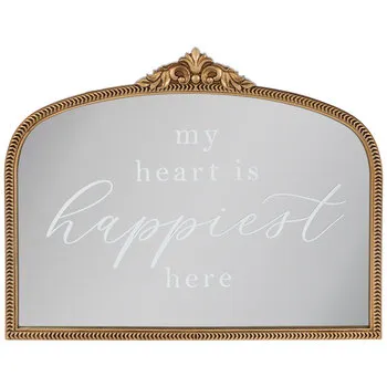 'My Heart is Happiest' Mirror Sign