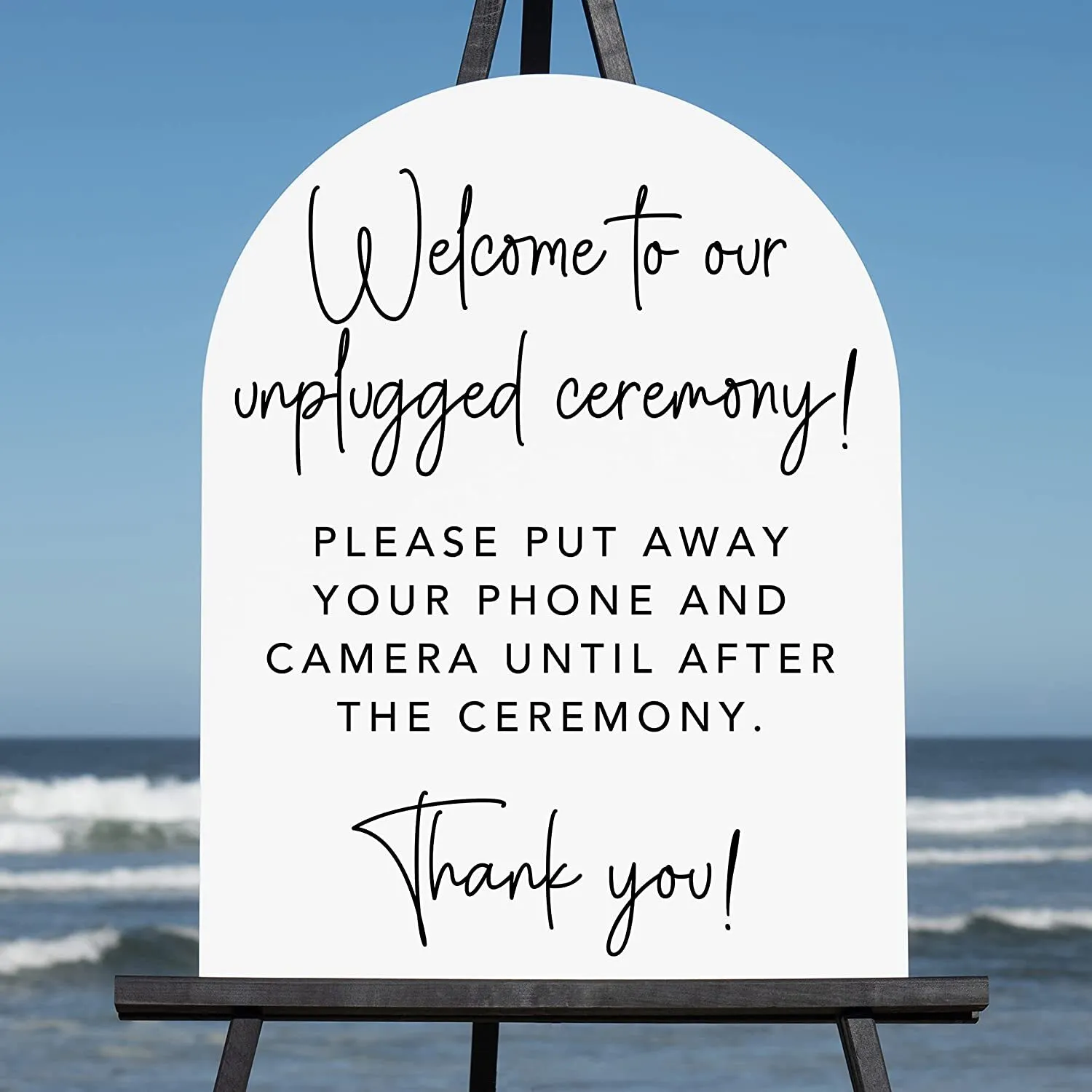 Acrylic Unplugged Wedding Sign
