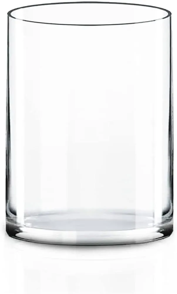 Clear Glass 6" H Wide Cylinder