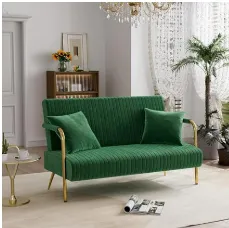 Emerald Modern Velvet Loveseat Sofa