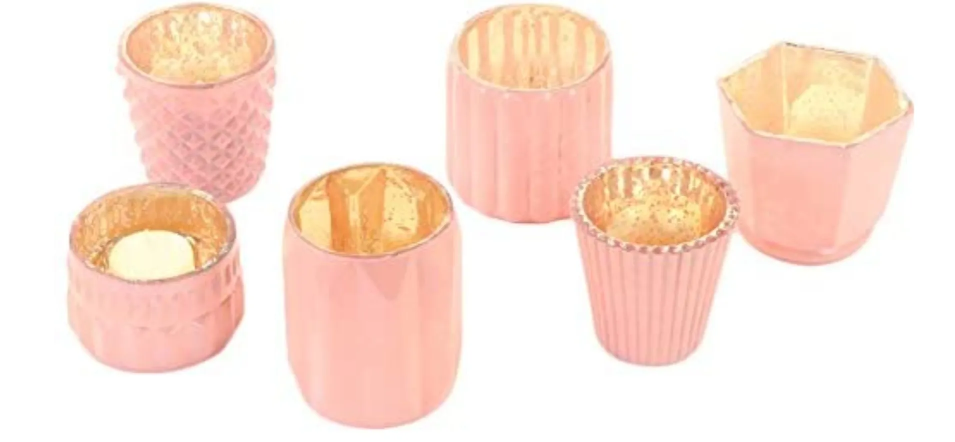 Mixed Pink and Gold Votives
