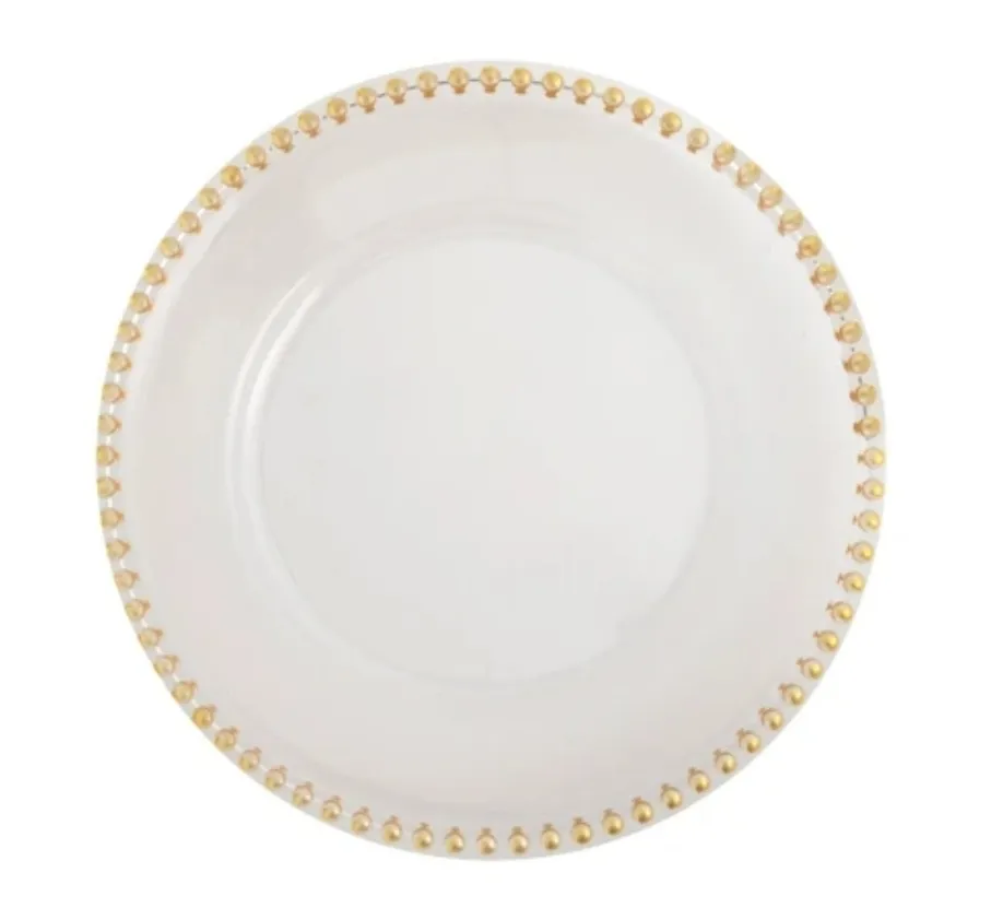 Gold Beaded Rim Charger