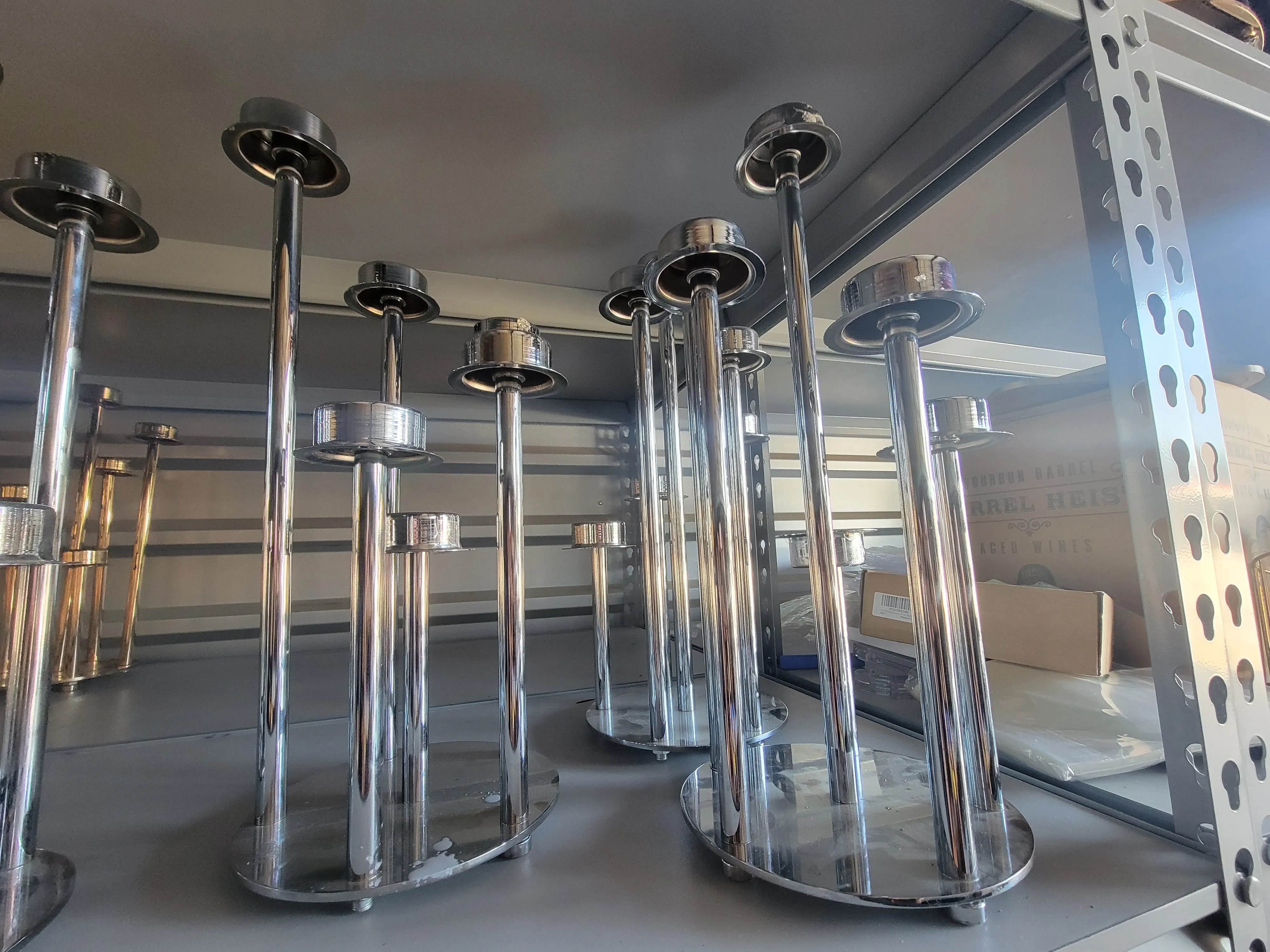 24" Silver Stem Candelabra