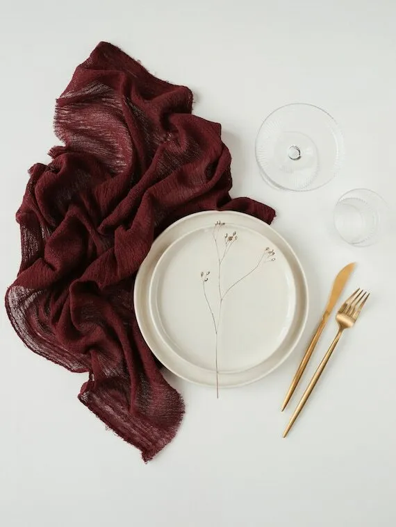 Burgundy Cheesecloth 