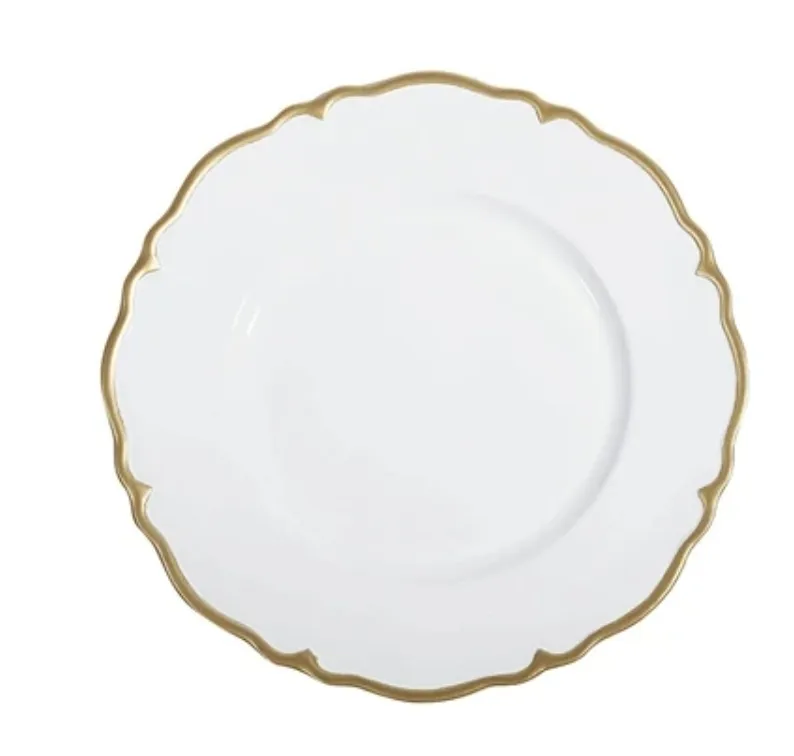 Gold Trim Scallop Charger
