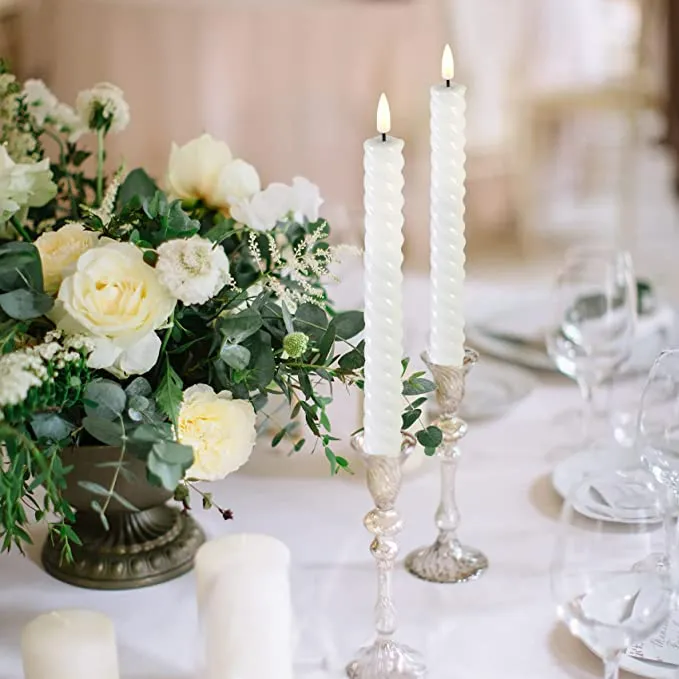 Spiral Flameless Taper Candles