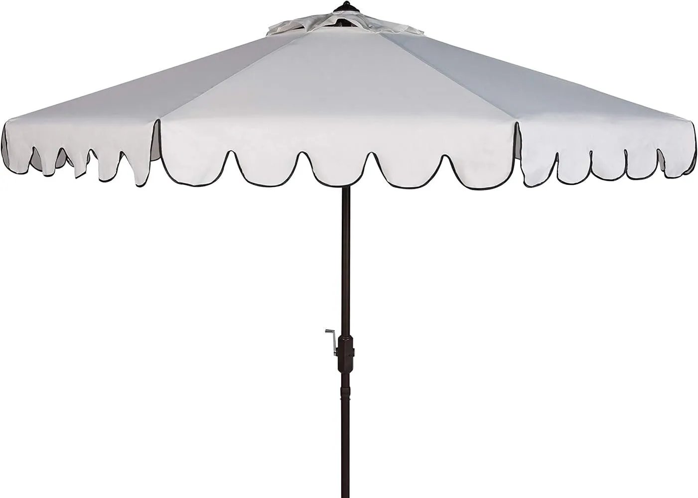 Venice White and Black Single Scallop Umbrella
