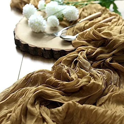 Gold Cheesecloth Table Runner