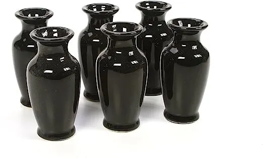 Black Mini Flower Bud Vases