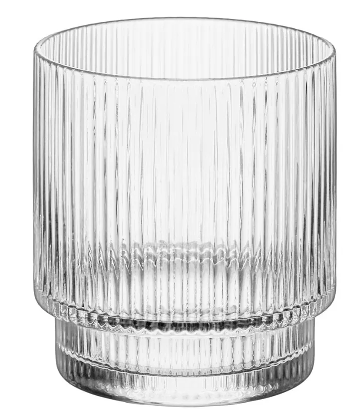 Vintage Ribbed Clear Glass Tealight & Votive Candle Holder