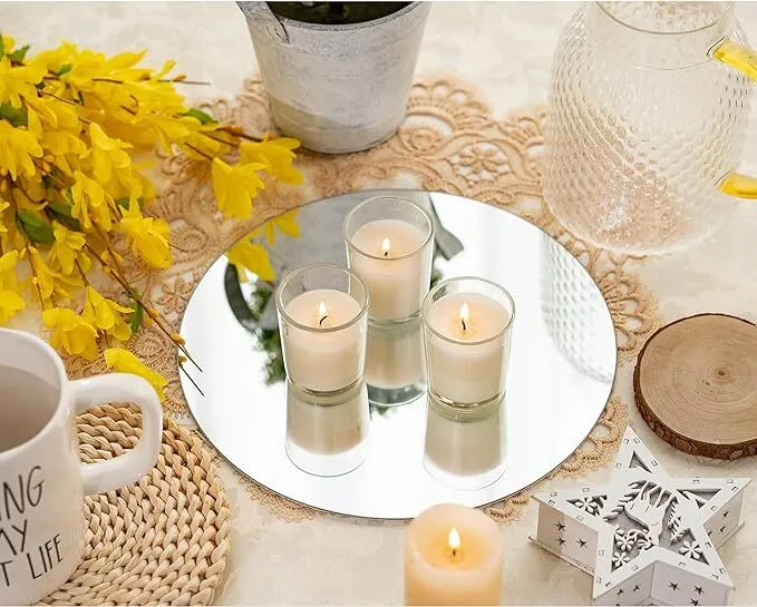 Round Mirror Candle Plate