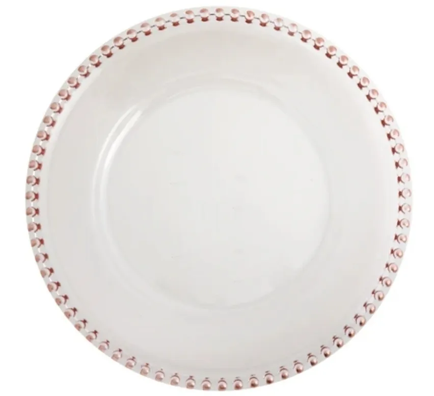 Rose Gold Beaded Rim Charger