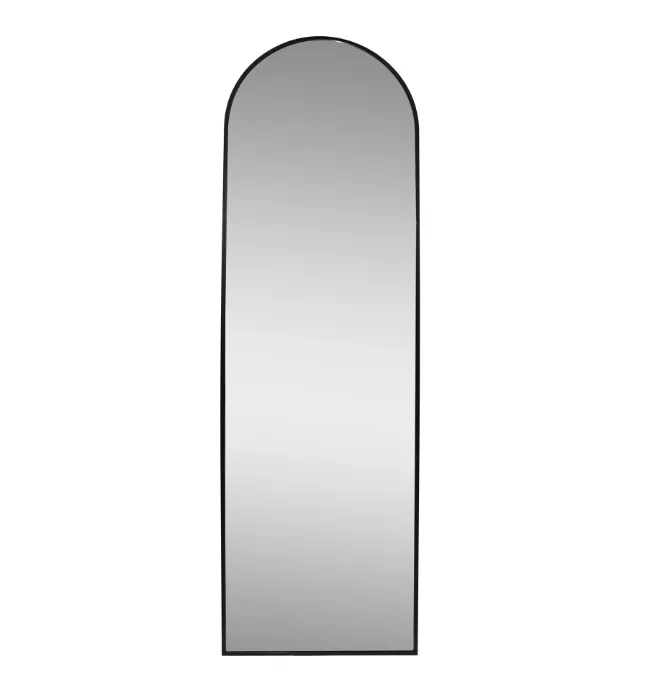 Modern Arch Floor Easel Mirror - Black