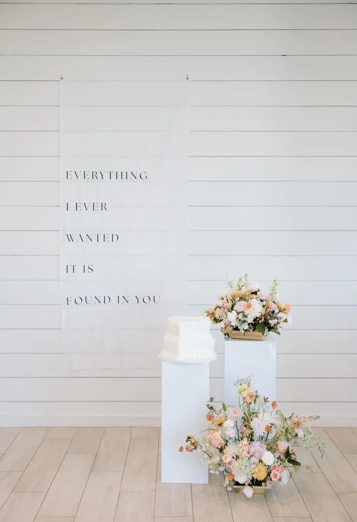 Linen Wedding Sign 3x6