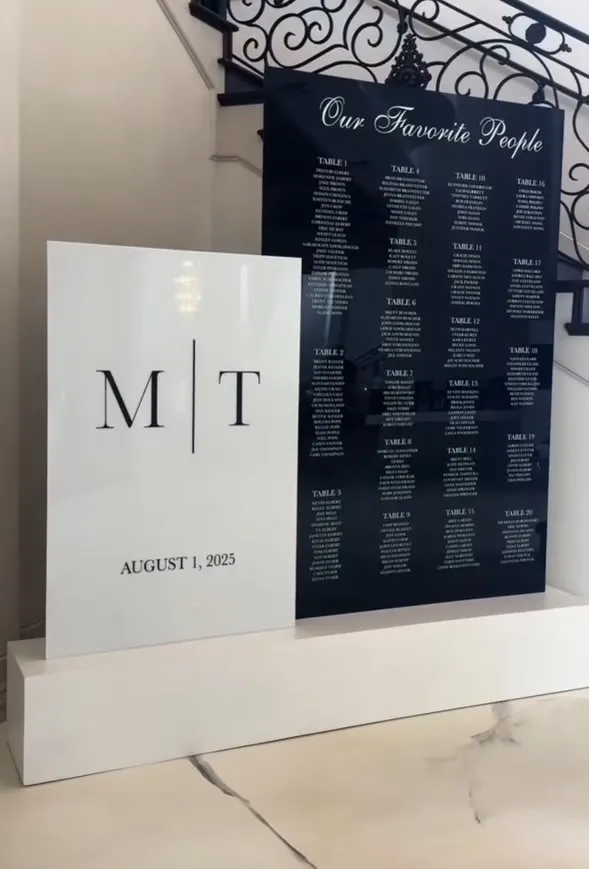 Duo Acrylic Seating Chart & Welcome Sign Set