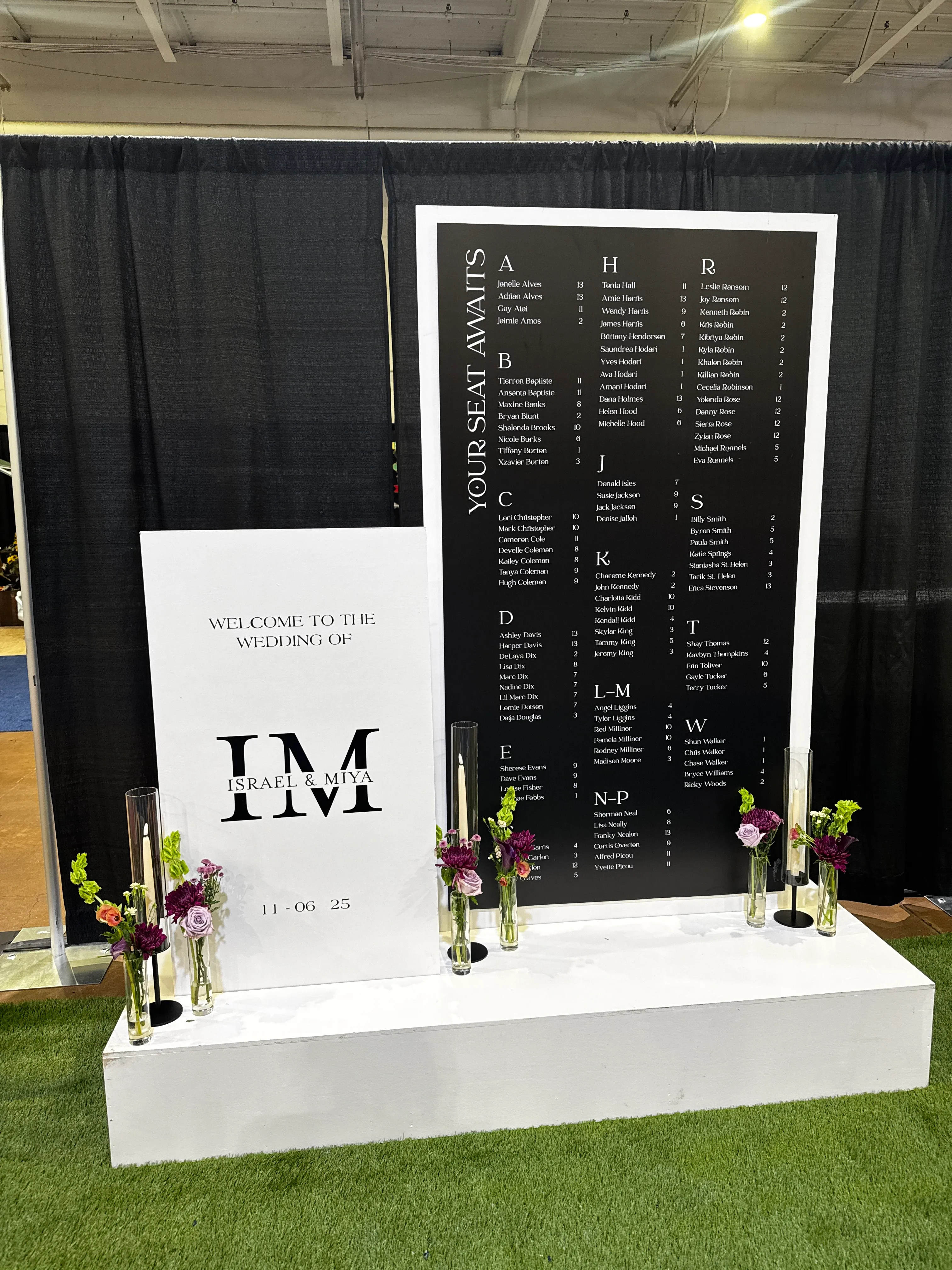 Duo Wood Seating Chart & Welcome SIgn 