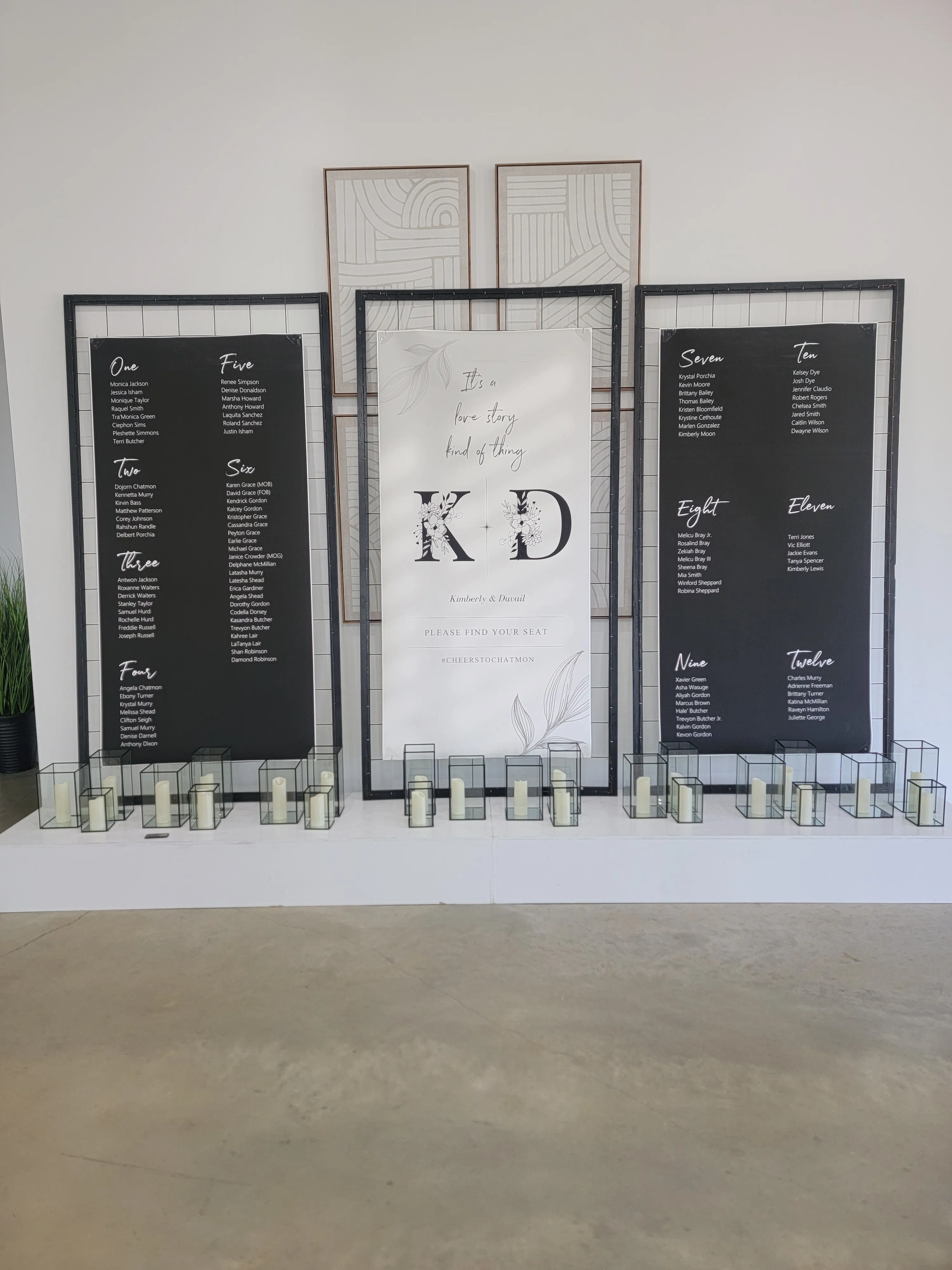 Grid Wall Seating Chart