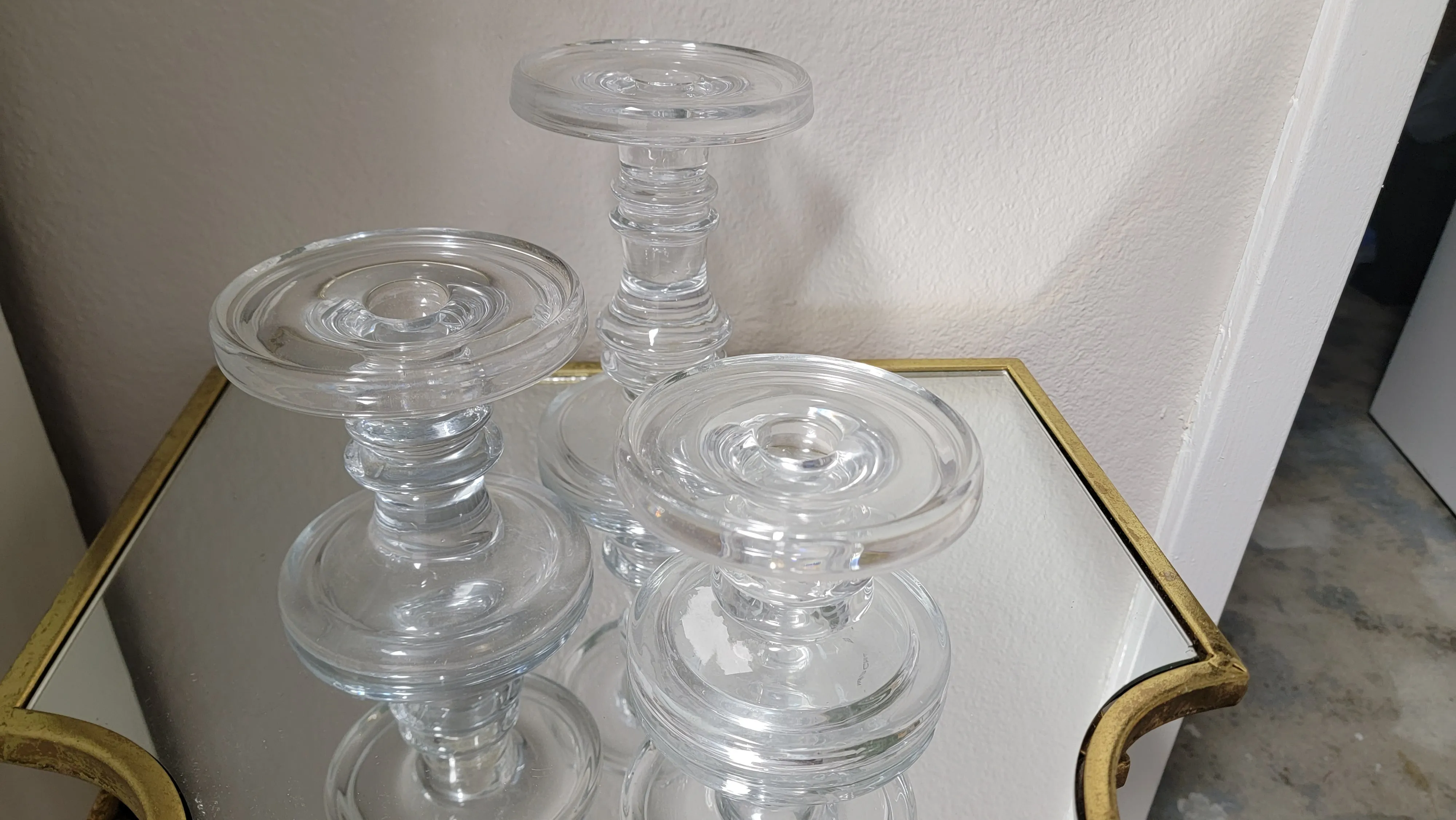 Clear Acrylic Dual Candle Holder