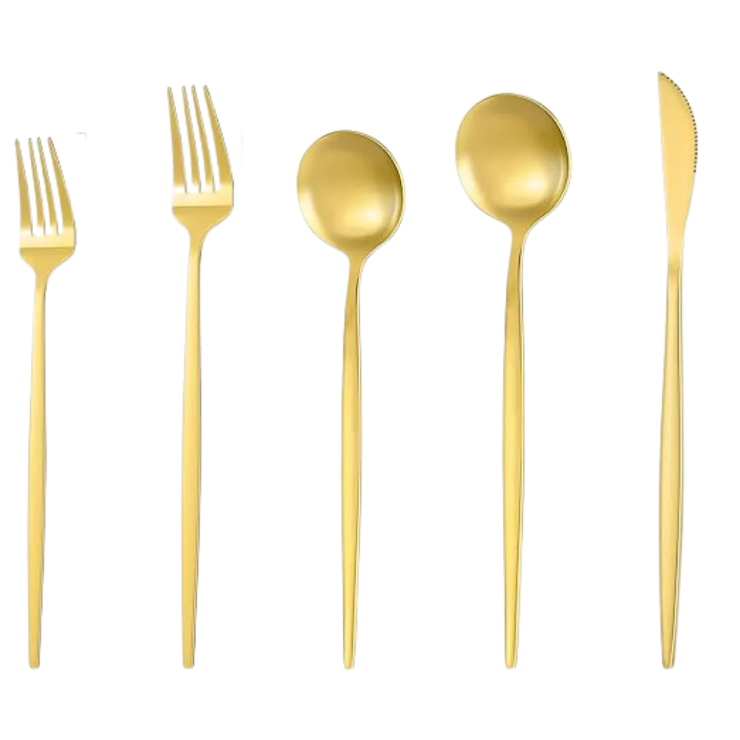 Modern Gold Flatware set