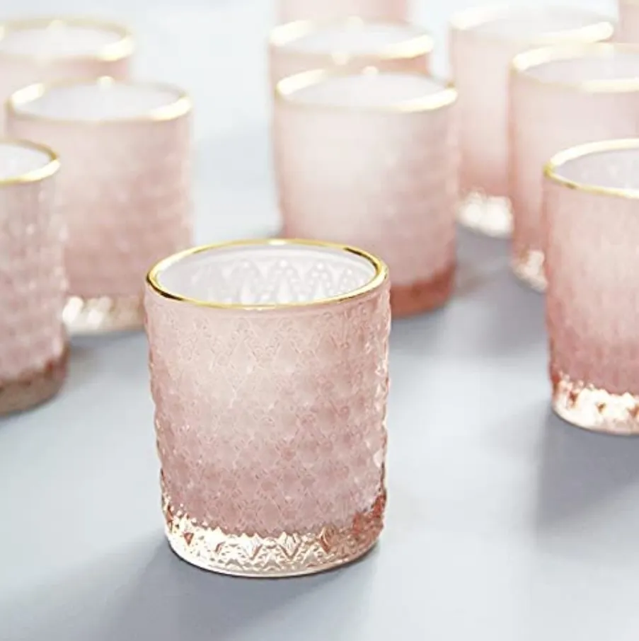 Pink Diamond Cut Votive