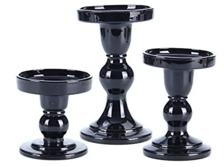Black Multi-Purpose Candle Holder Set