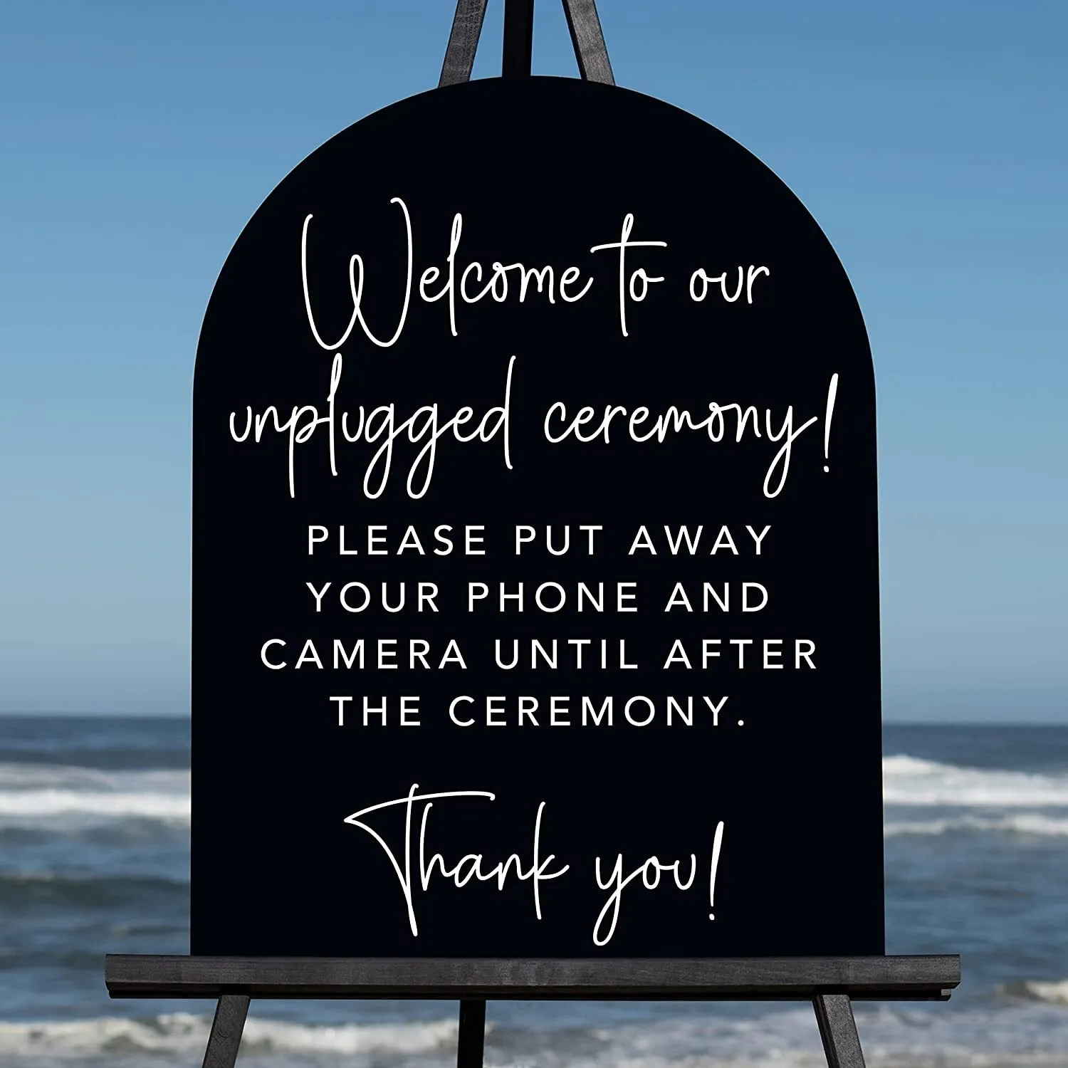 Acrylic Unplugged Wedding Sign
