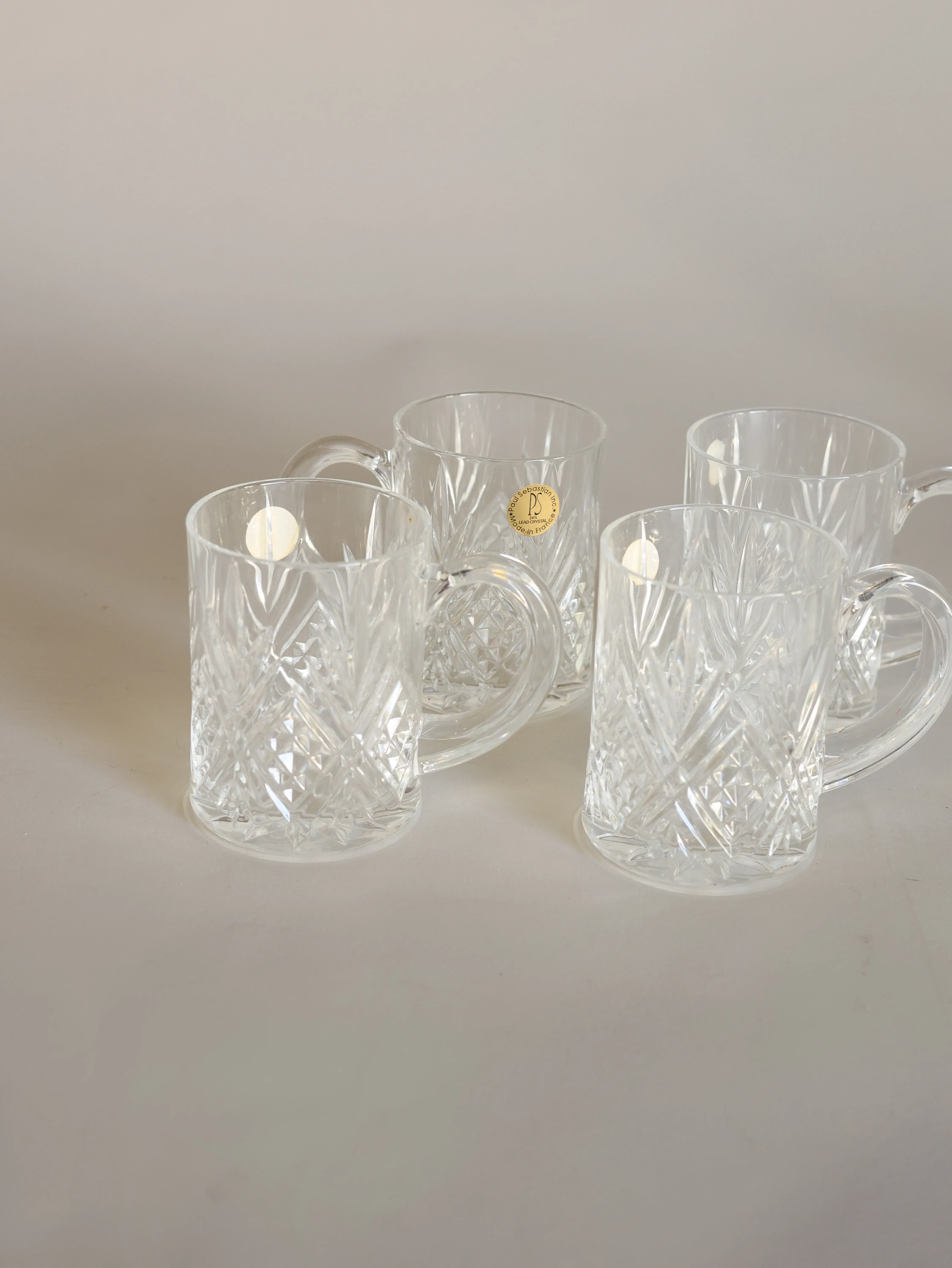 Mary Jane crystal Mugs set of 4