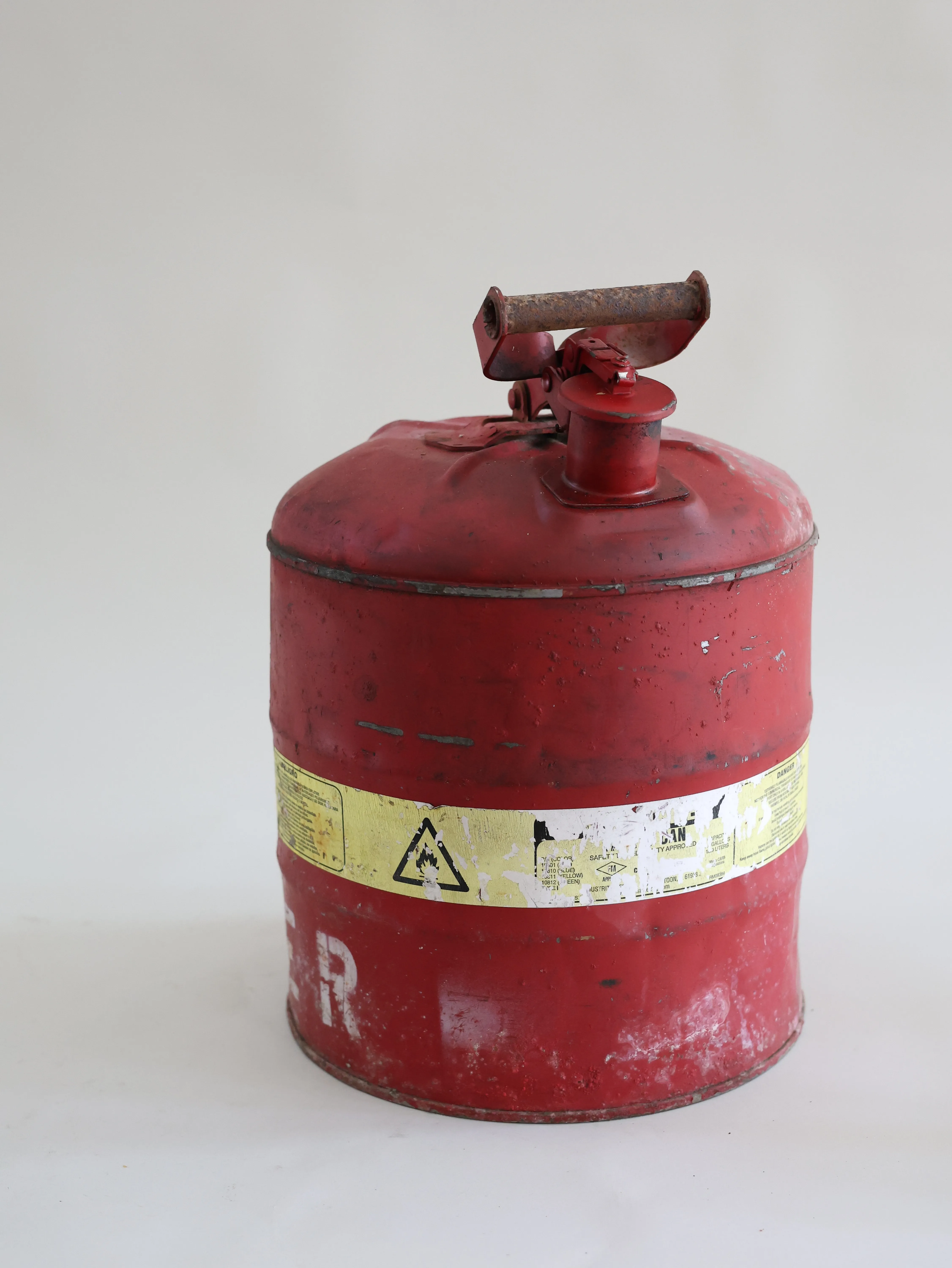 Red Metal Oil Tank