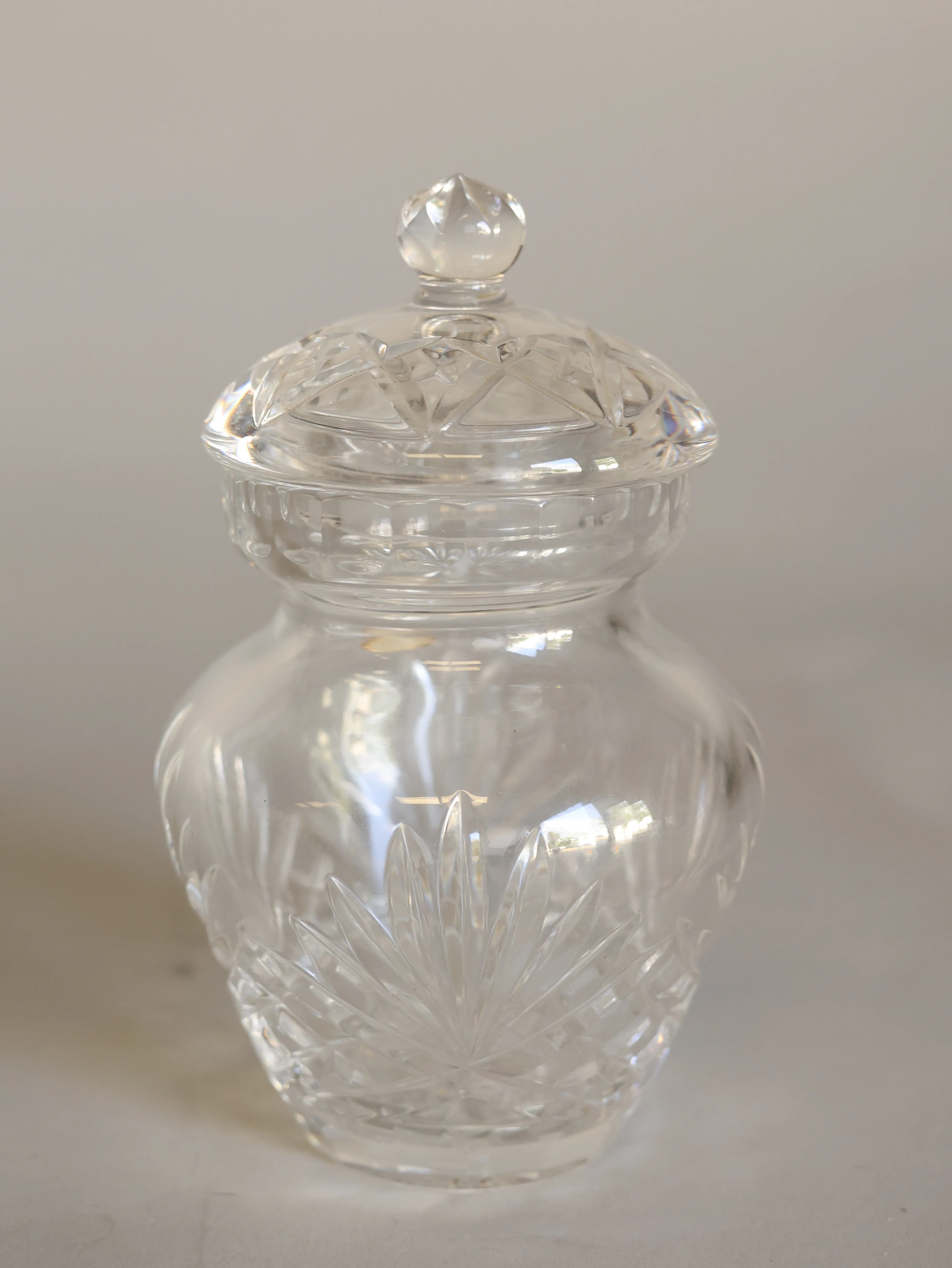 Mary Jane crystal honey jar