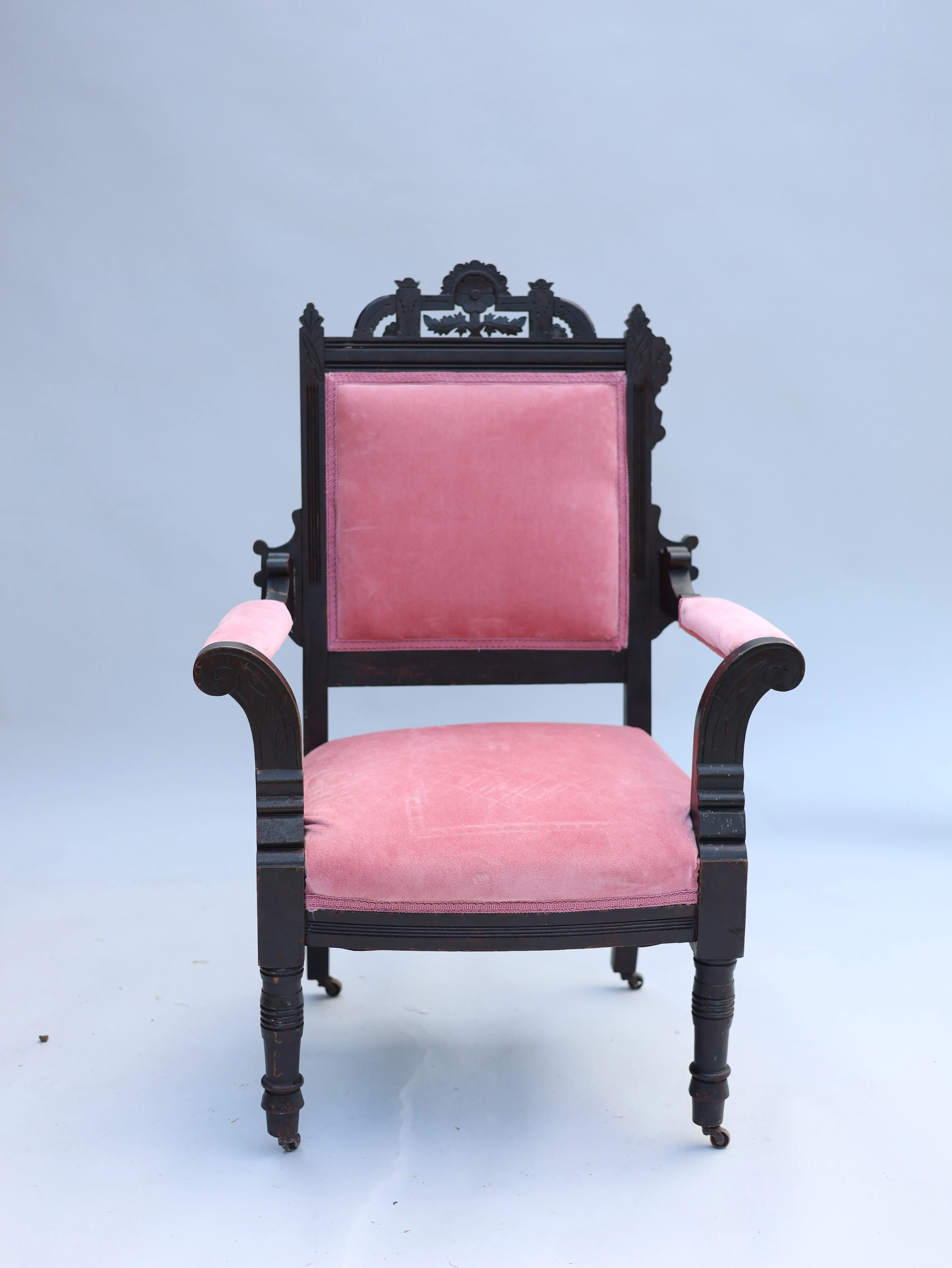Amelia Antique Pink Velvet Chair Set Of 2